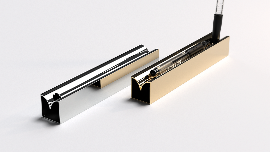 金银色金属笔架