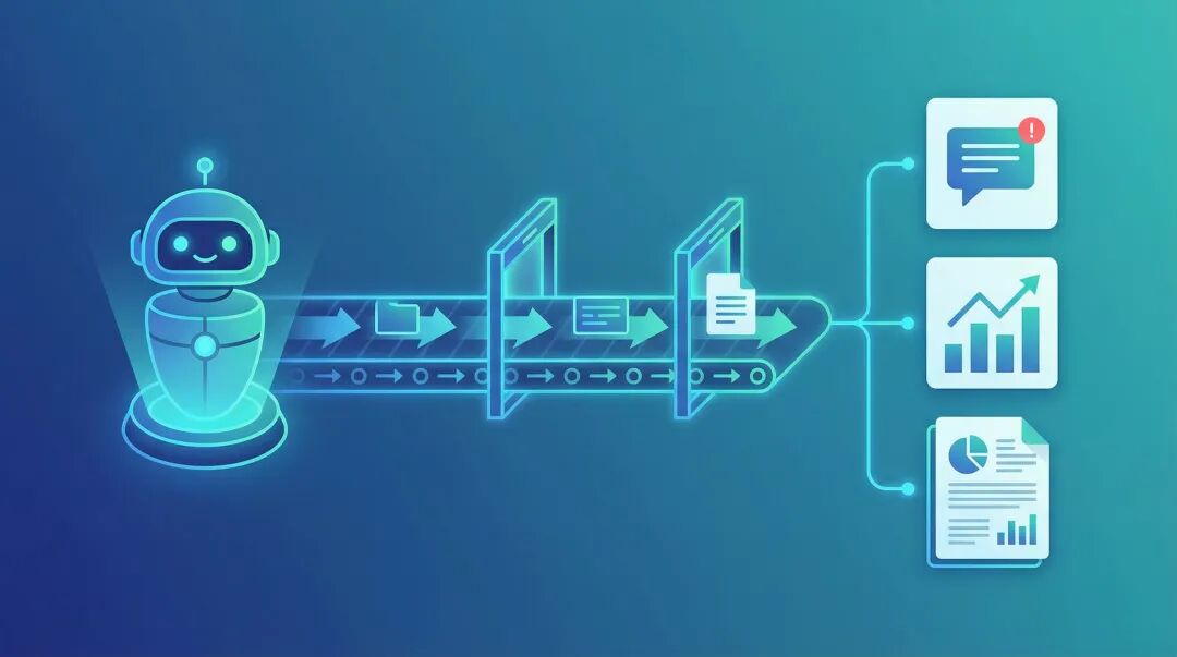 AI自动化数据分析与报告生成架构示意图