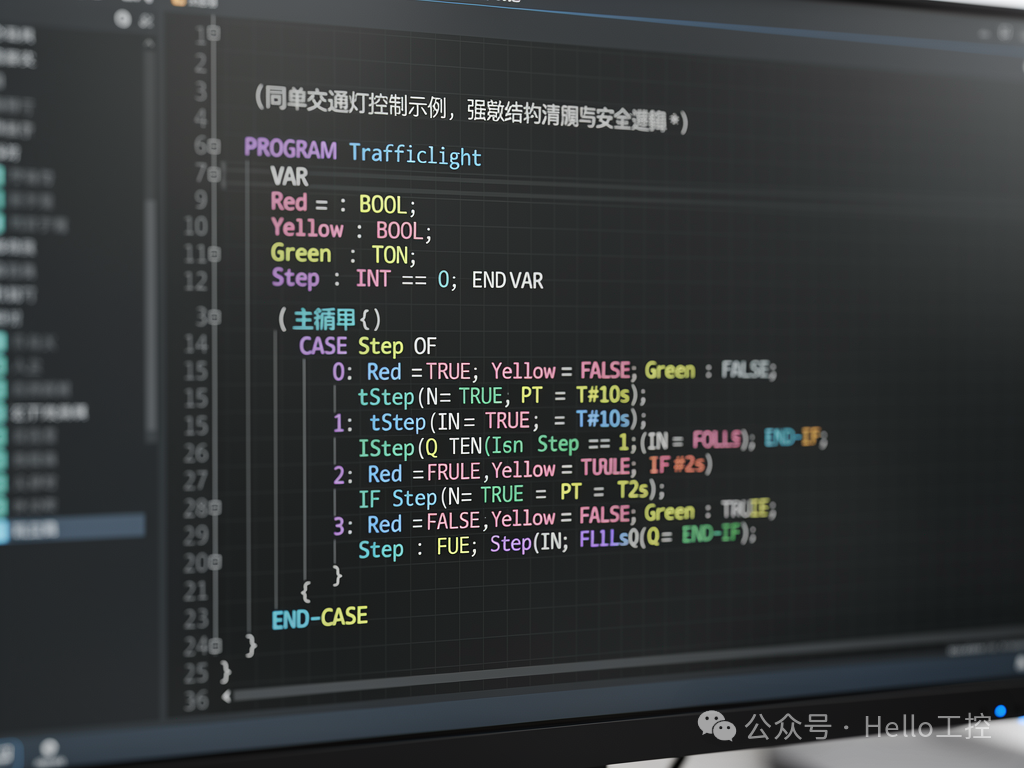 模型生成的ST代码示意图