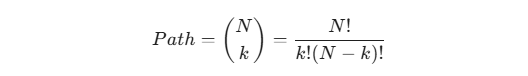 组合路径数量计算公式