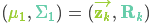 （μ₁, Σ₁） = （z⃗ₖ, Rₖ）