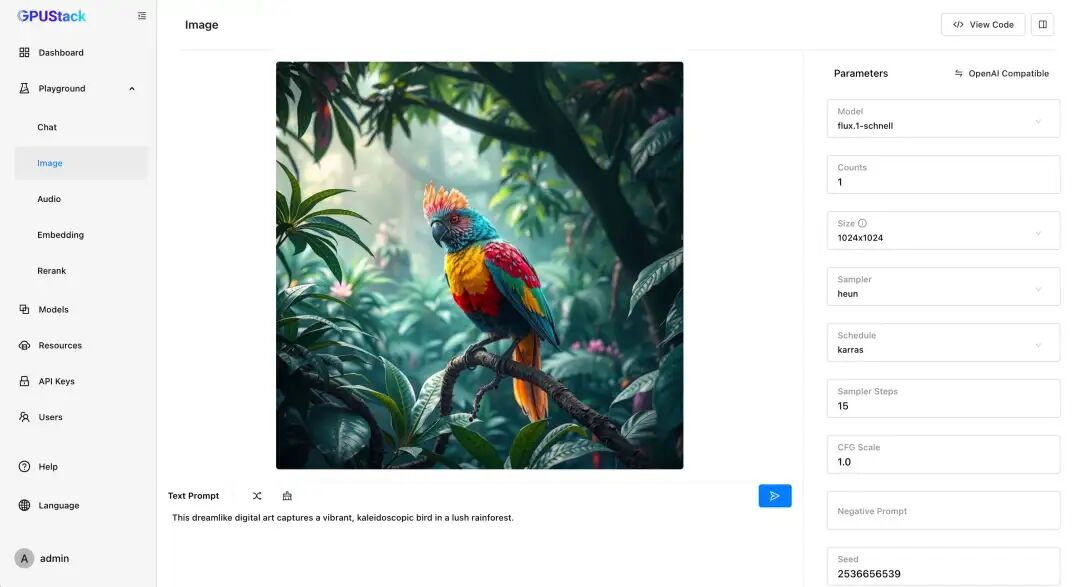GPUStack 文生图功能生成的作品