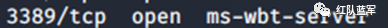 扫描结果显示3389端口开放