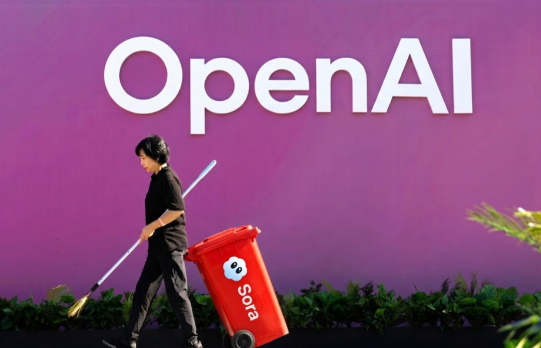 OpenAI园区外的Sora标识