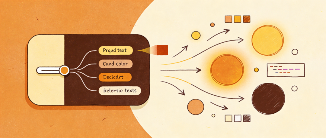 contrast-color() 配色方案逻辑示意图