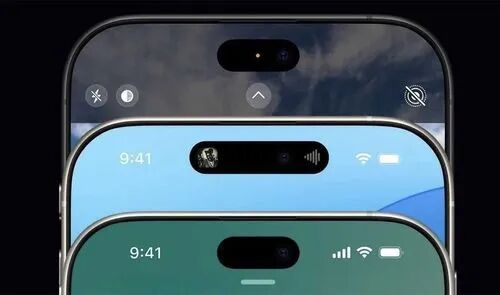 三部iPhone屏幕叠放展示