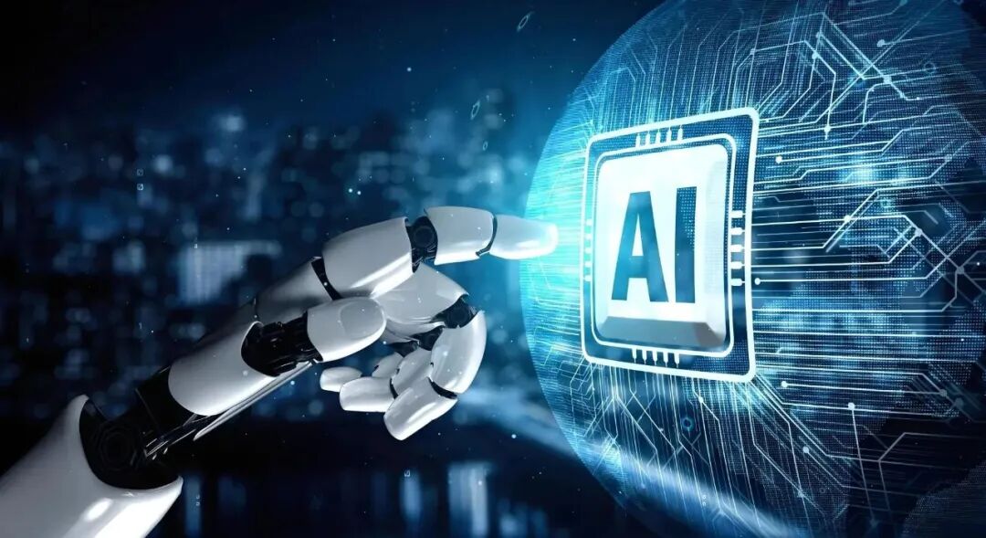 象征人工智能与全球网络的科技概念图