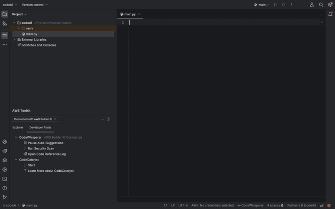Amazon CodeWhisperer 辅助编写 Python 代码