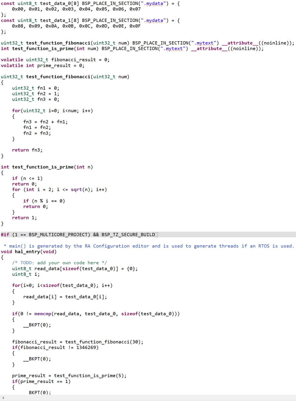 LLVM 源码中使用BSP_PLACE_IN_SECTION将数据和函数放入自定义段