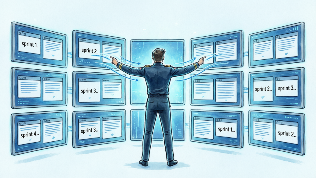 并行管理多个sprint的插画