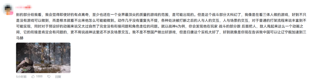 玩家评论长文截图