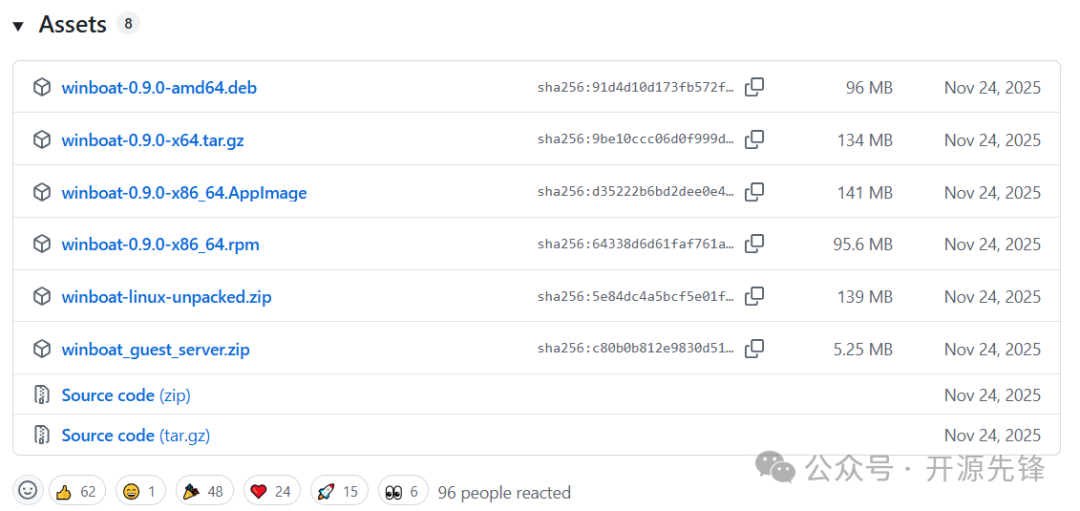 WinBoat v0.9.0版本发布资源列表