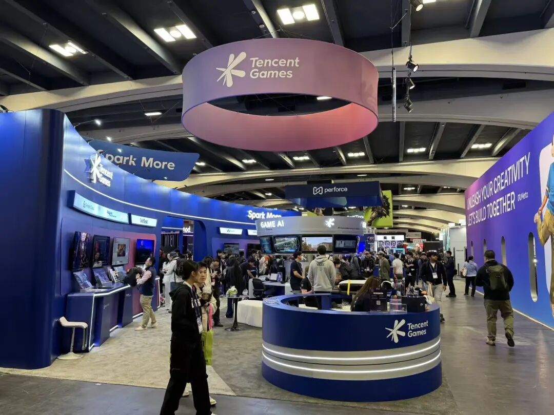 腾讯游戏在GDC 2026的展台现场