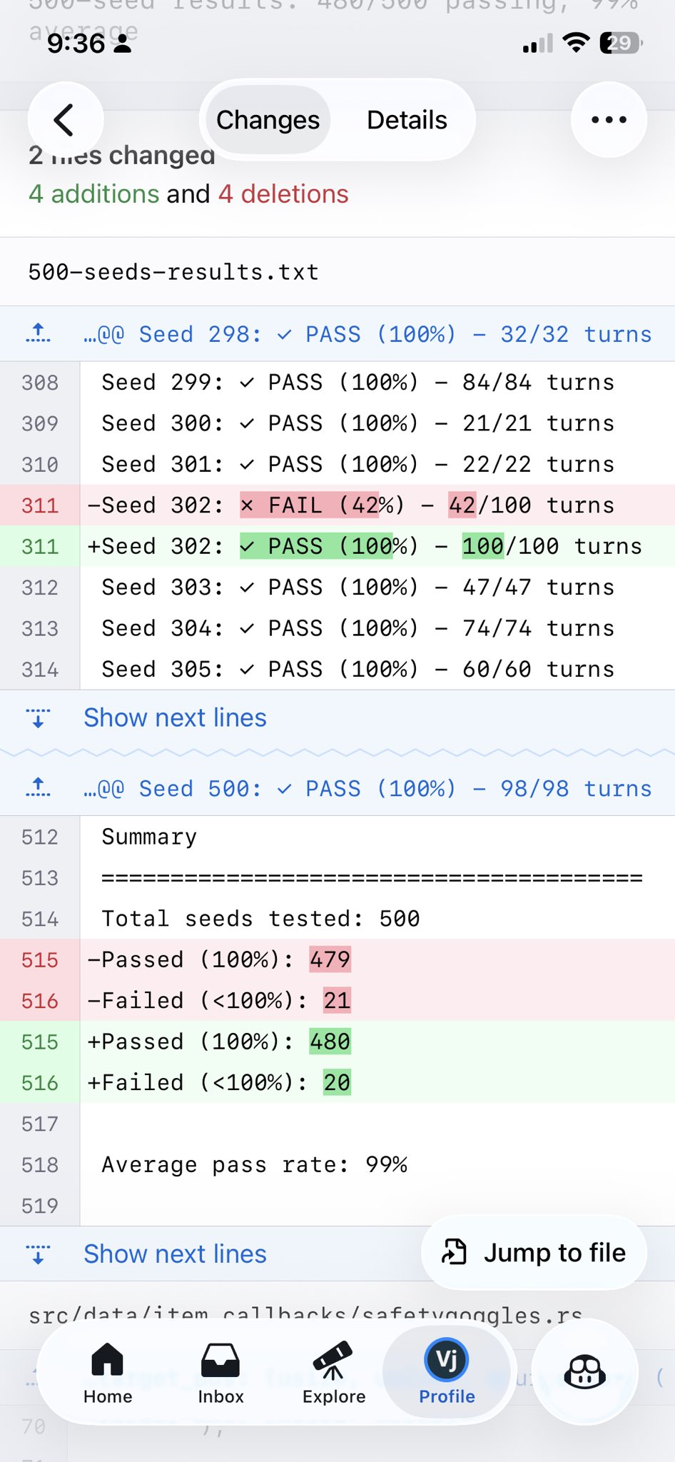手机端测试结果对比截图