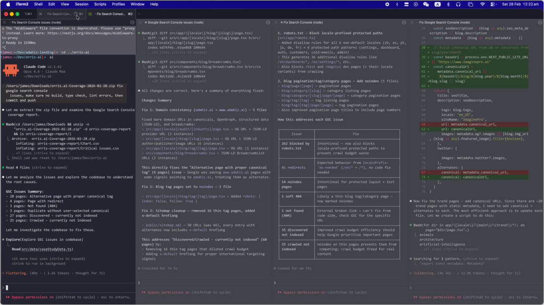 多窗口编程开发环境与AI工作流截图