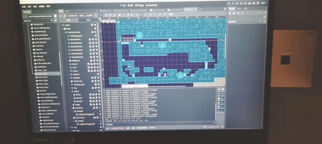 Godot引擎编辑器界面截图，显示游戏资源管理