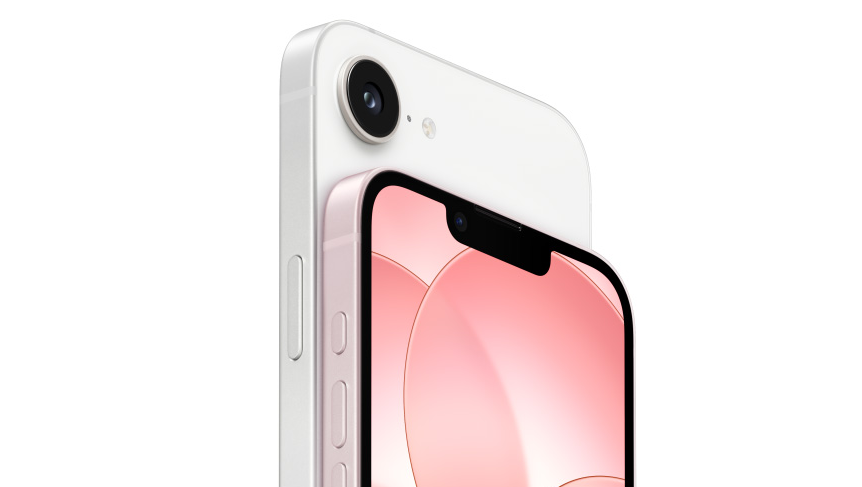 白色iPhone 17e手机侧面特写