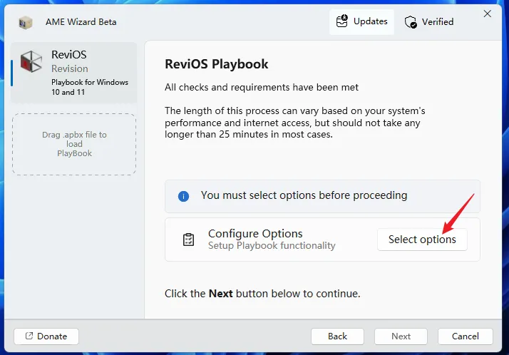 进入Playbook功能配置选项