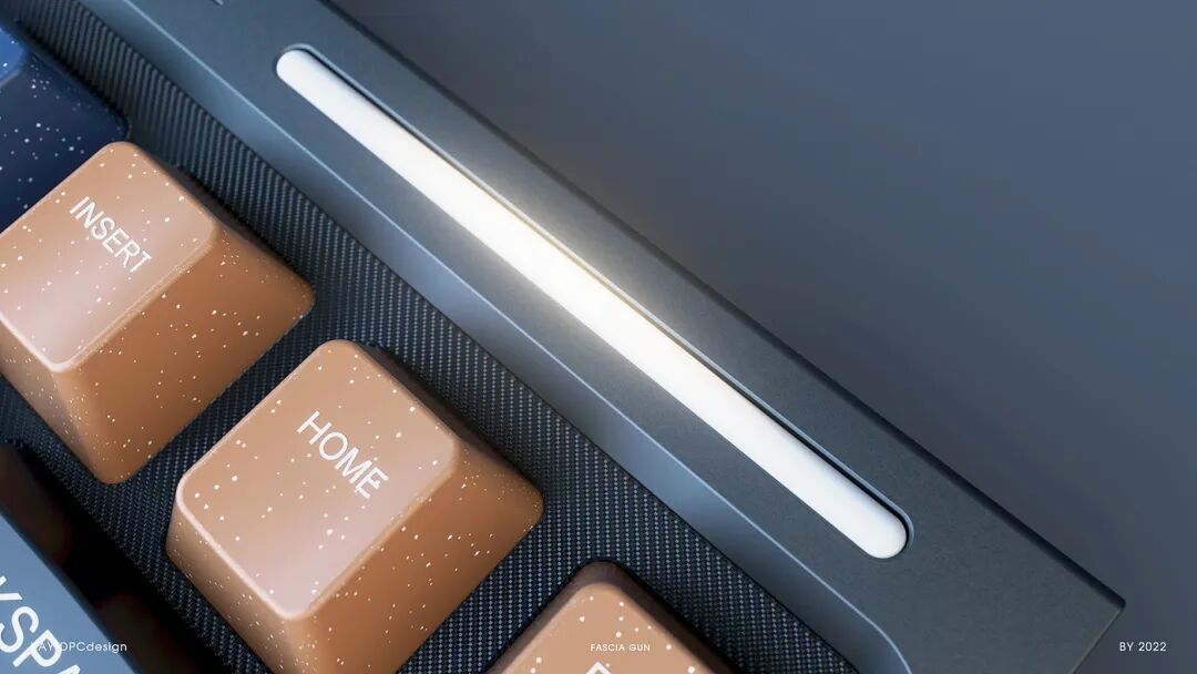 星空纹理INSERT与HOME键帽特写