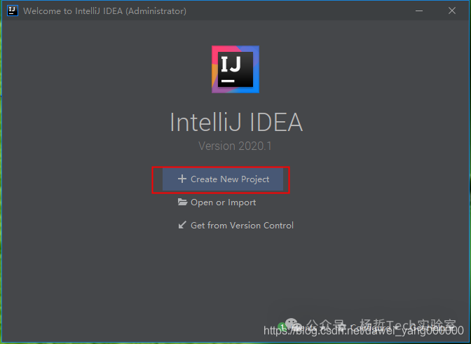 IntelliJ IDEA欢迎界面