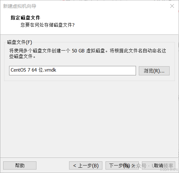 指定虚拟磁盘文件名