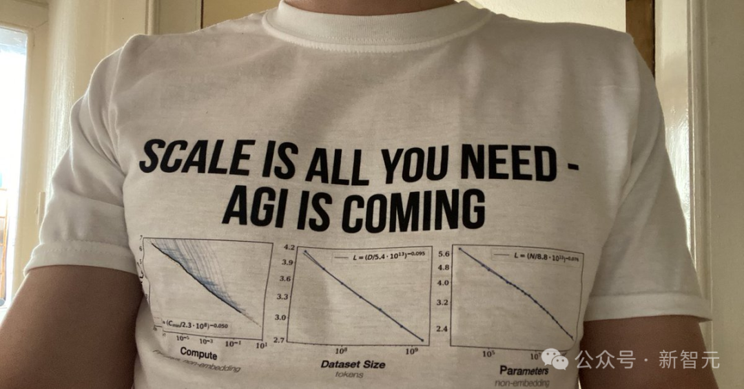 印有“SCALE IS ALL YOU NEED - AGI IS COMING”的T恤图