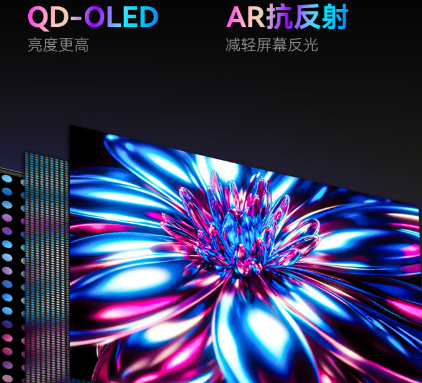 QD-OLED屏幕技术宣传图