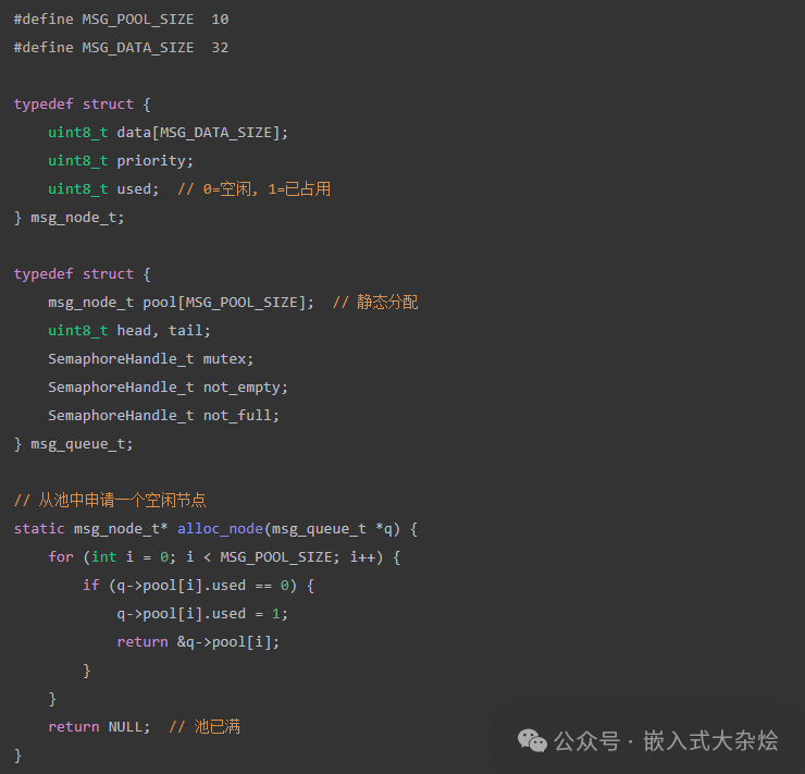 静态内存池结构图
