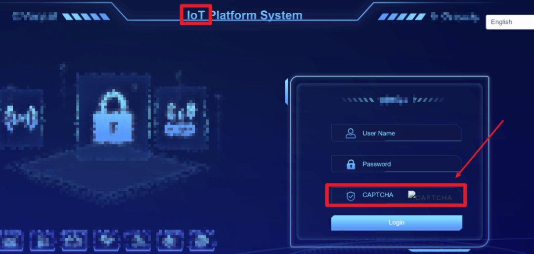 IoT平台登录界面