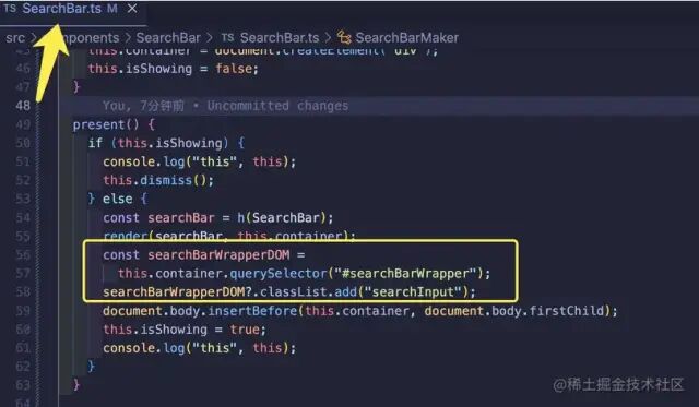 在 present 方法中动态添加 CSS 类