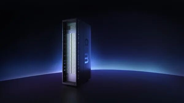 黑色高科技服务器机柜内部视图