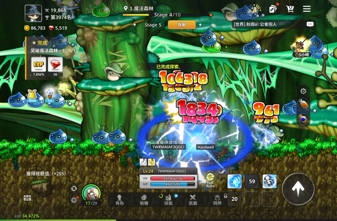 游戏战斗场景界面截图