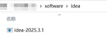 文件资源管理器中的安装目录idea-2025.3.1
