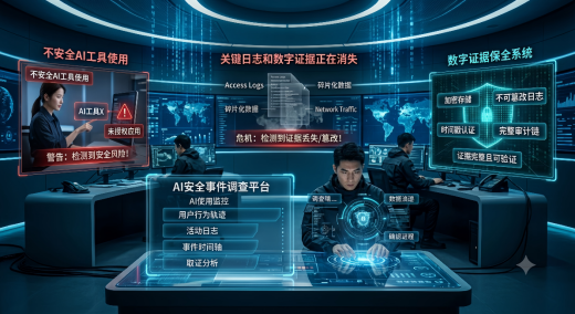 Shadow AI安全事件调查平台监控界面
