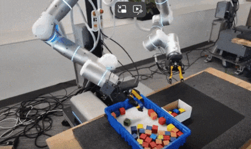 机械臂分拣彩色积木块