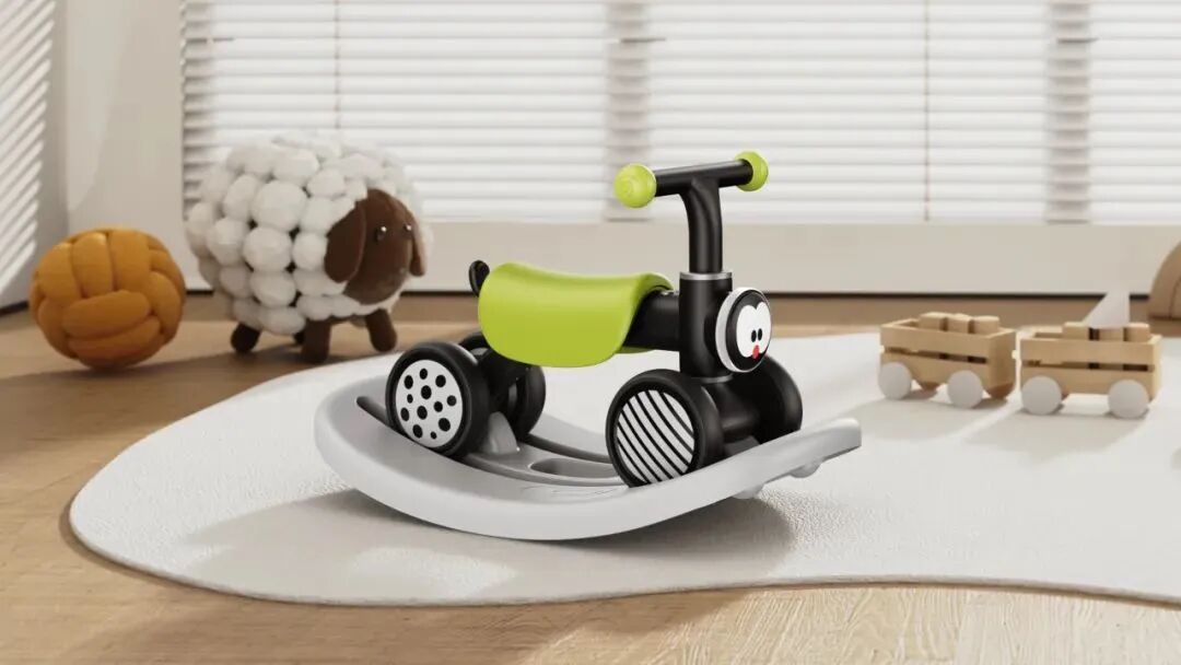 室内场景中的儿童摇摆车