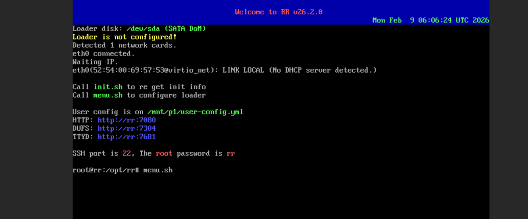 RR引导启动界面