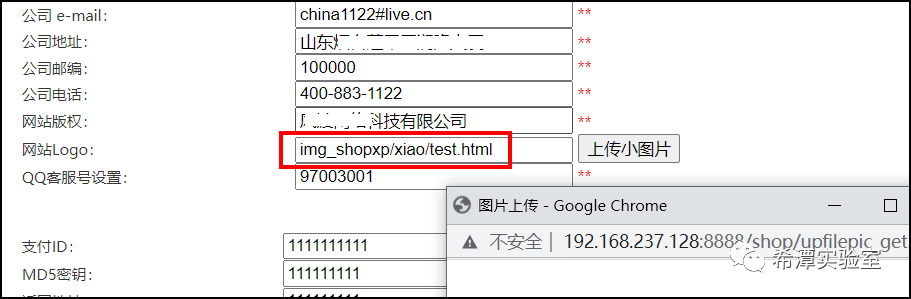 网页表单文件上传界面截图