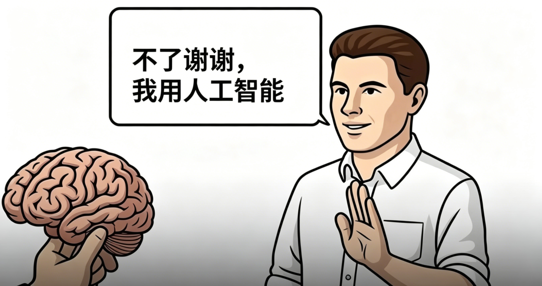 卡通人物拒绝AI思考