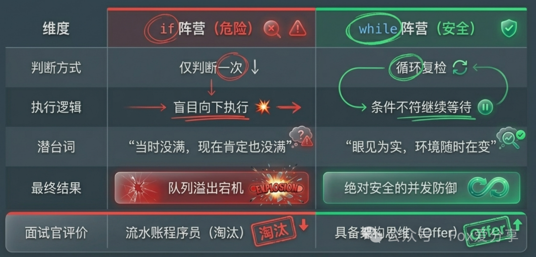 if与while在并发防御中的对比分析表