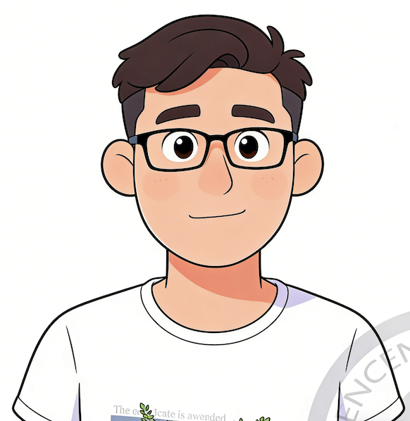 戴眼镜的卡通男性头像