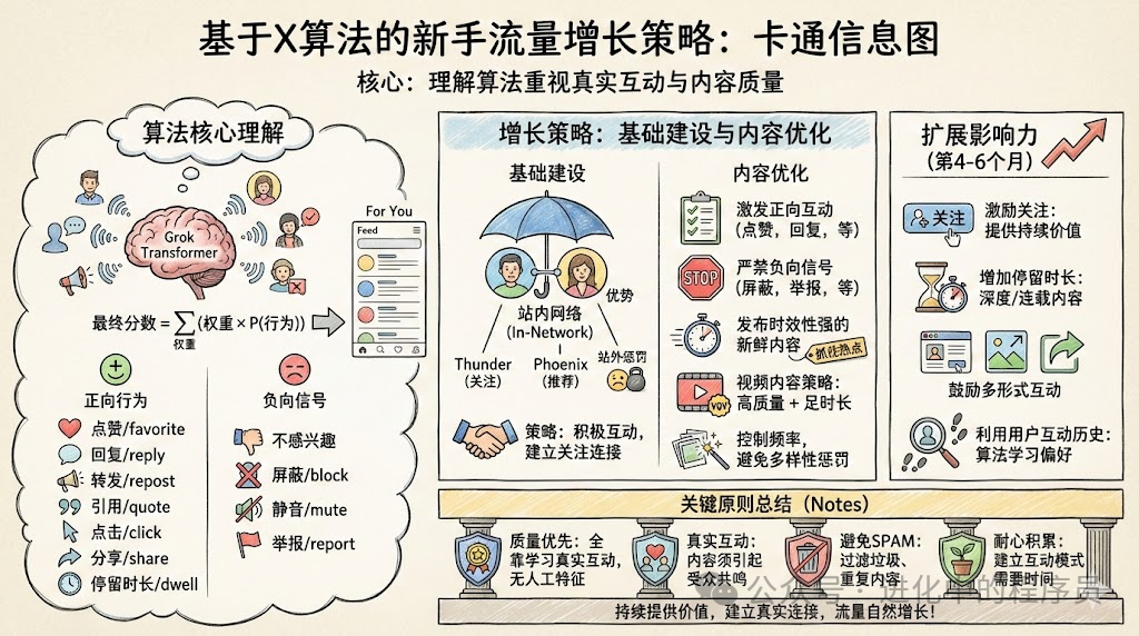 X算法流量增长策略信息图