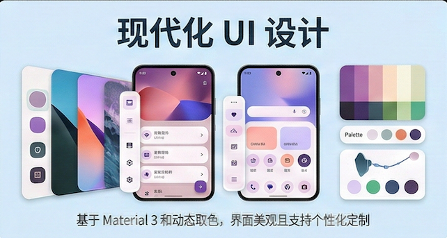 现代化UI设计展示图