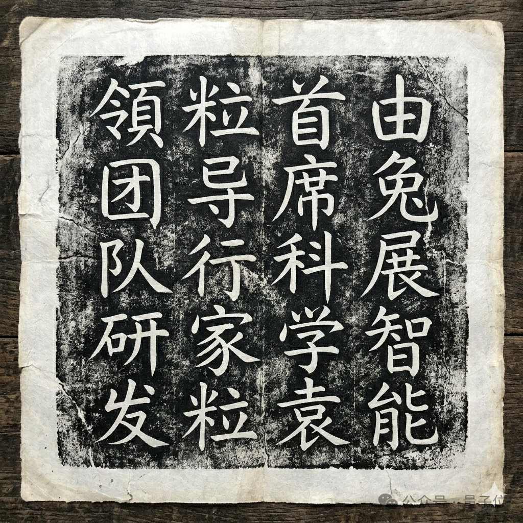 UniWorld-V2.5 生成的碑刻拓片对比图