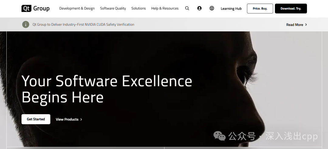 Qt Group官网宣传页