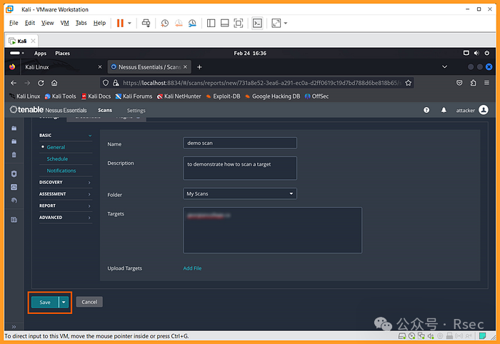 配置Nessus扫描任务