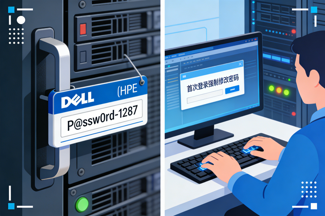 DELL服务器首次登录强制修改密码示意图