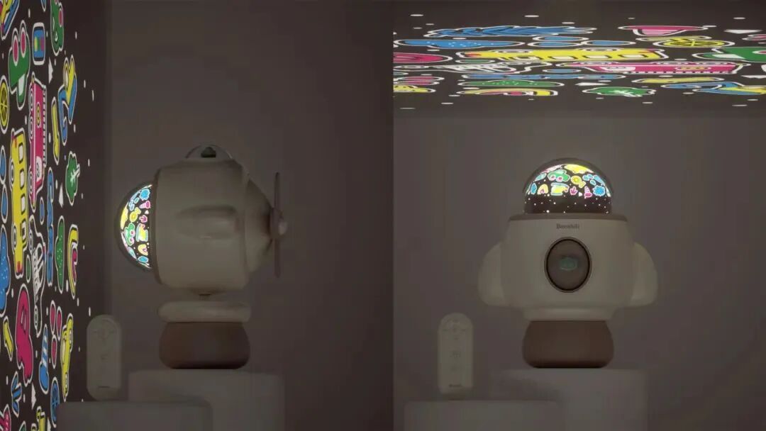 机器人造型投影灯工作场景