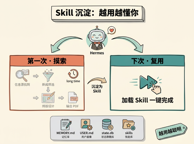 Skill沉淀:越用越懂你的过程示意图