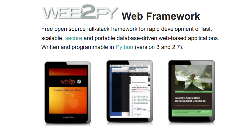 Web2py框架简介与特性展示图